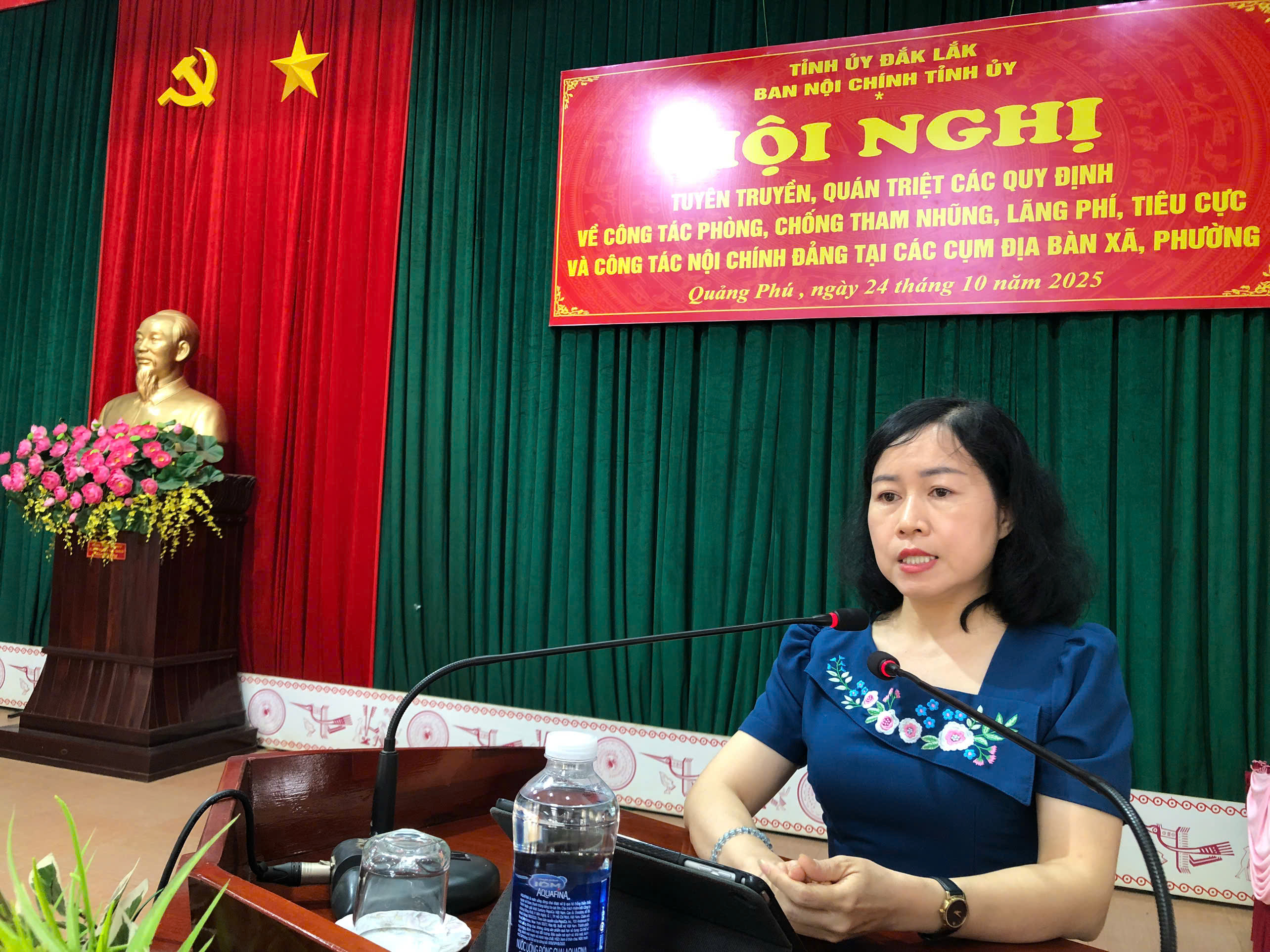 Ban nội chính tỉnh ủy Đắk Lắk tổ chức hội nghị tuyên truyền, quán triệt các quy định về công tác phòng, chống tham nhũng, lãng phí, tiêu cực và công tác nội chính Đảng tại các cụm địa bàn xã, phường